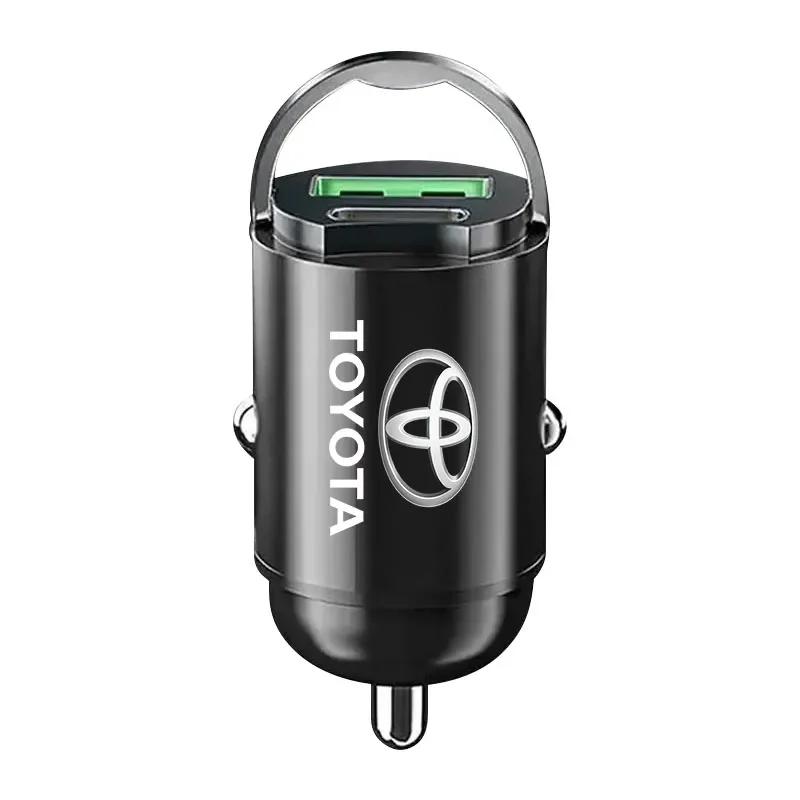 1Pcs 100W/200W Car Charger USB Type-C Fast Charging Adapter For Toyota Camry Corolla Yaris Chr Auris Avensis T25 Car Accessories