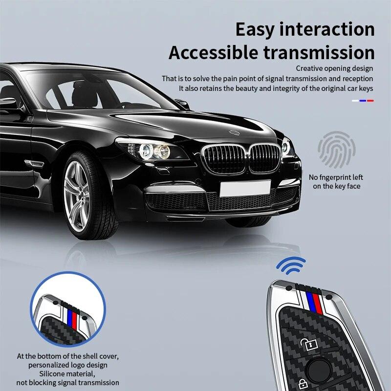 Чехол для ключей из цинкового сплава для BMW X1 X3 X4 X5 F15 X6 F16 G30 7 серии G11 F48 F39 520 525 F30 118i 218i 320i автомобильные аксессуары