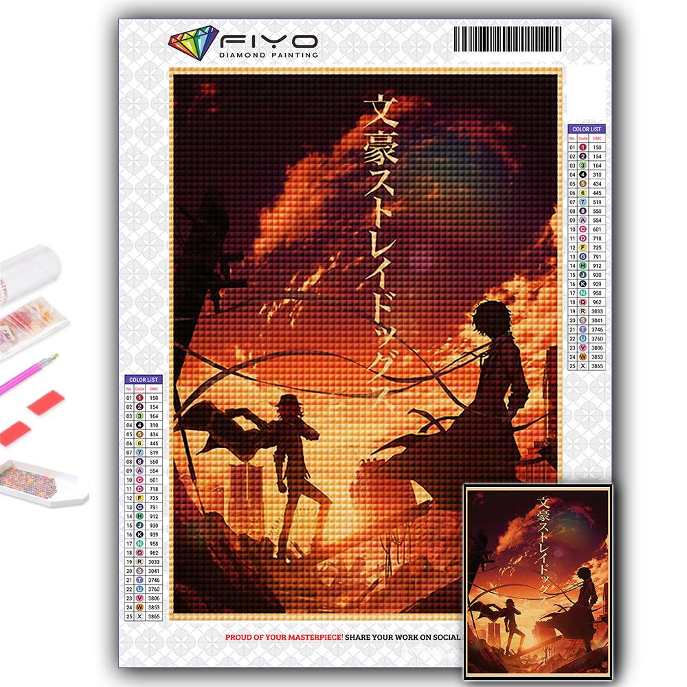 DIY 5D алмазная живопись аниме Bungou бродячие собаки набор для вышивки крестом полная дрель вышивка мозаика художественная картина стразы подарок