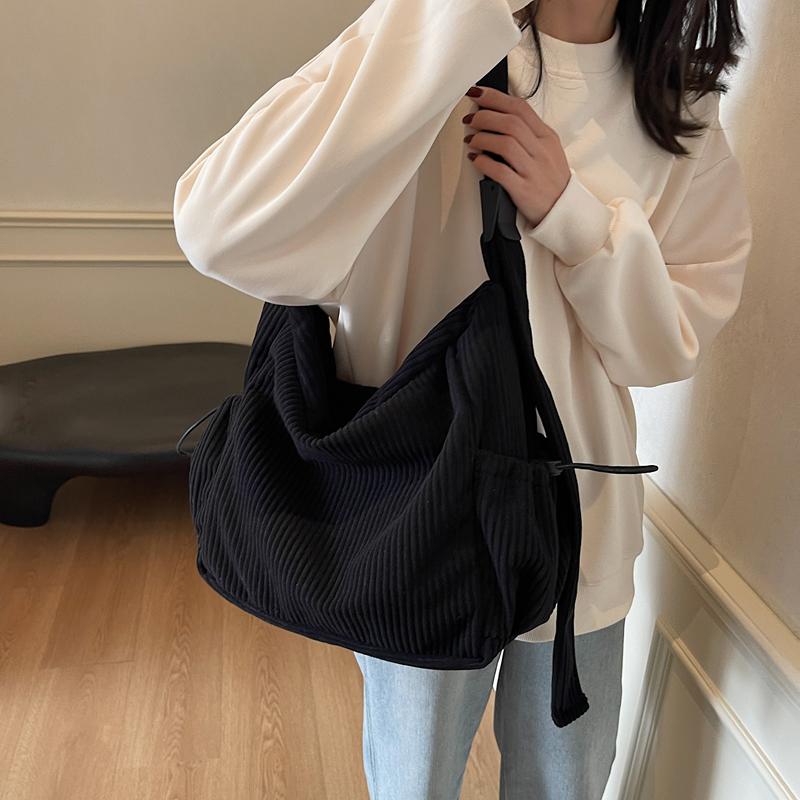 Сумка через плечо Commuter Cordoy Bag Женская сумка-тоут Большая вместимость Сумка через плечо