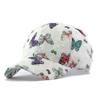 Женская летняя солнцезащитная бейсболка с принтом бабочек и жестким верхом