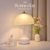 Modern Simple Petal Lampshade Bottle Table Lamp Nordic Romantic Style Bedside Study Living Room Atmosphere Desk Lamp LED Luster
