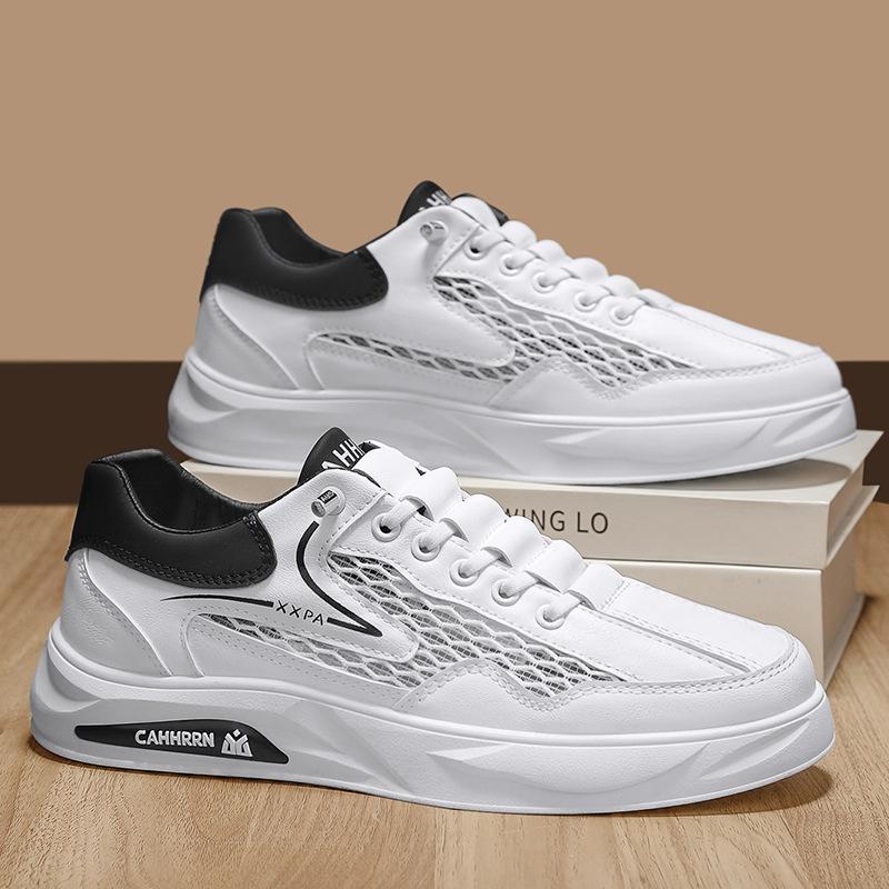 Маленькие белые туфли Мужские Дышащие Спортивные и Повседневные Дизайнерские Кеды на Толстой Подошве для Увеличения Роста Мужская Обувь Модная Обувь