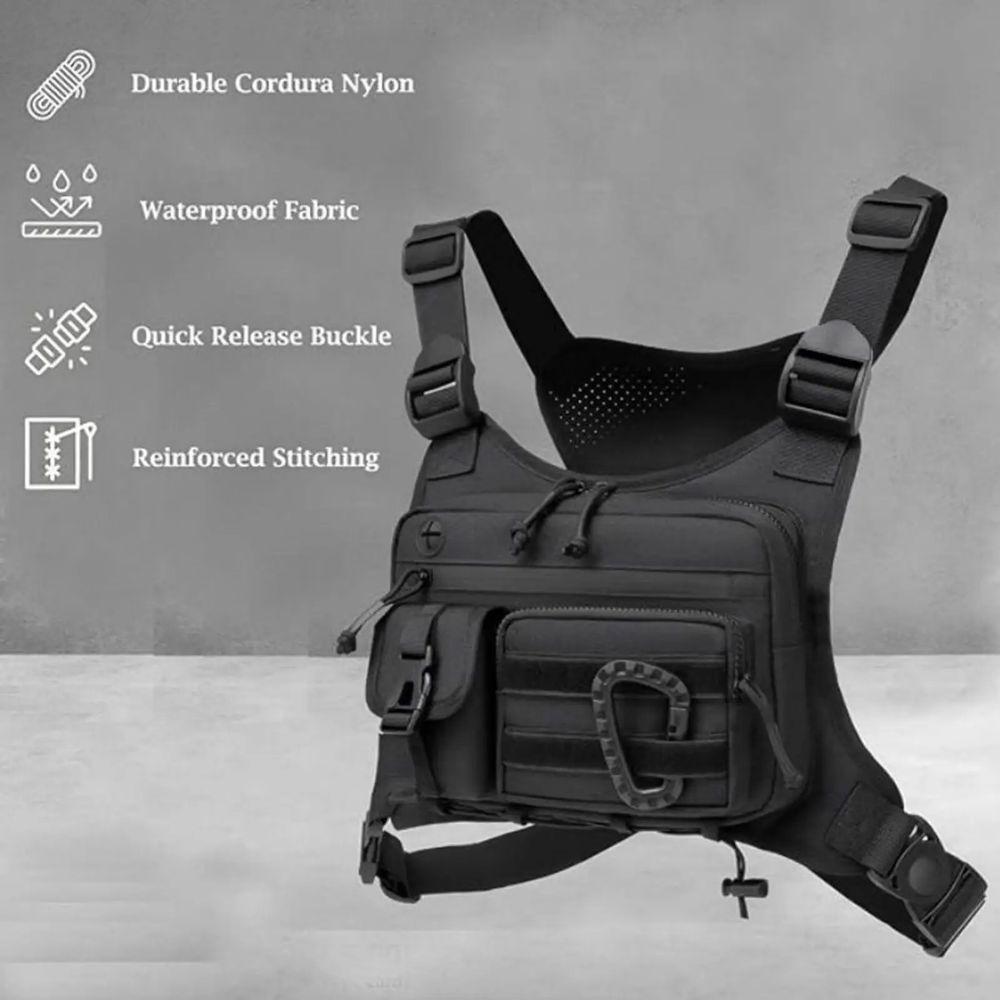 Adjustable Multi-functional Chest Bag Water Resistant Outdoor Chest Bag Sports Vest Bag Hiking