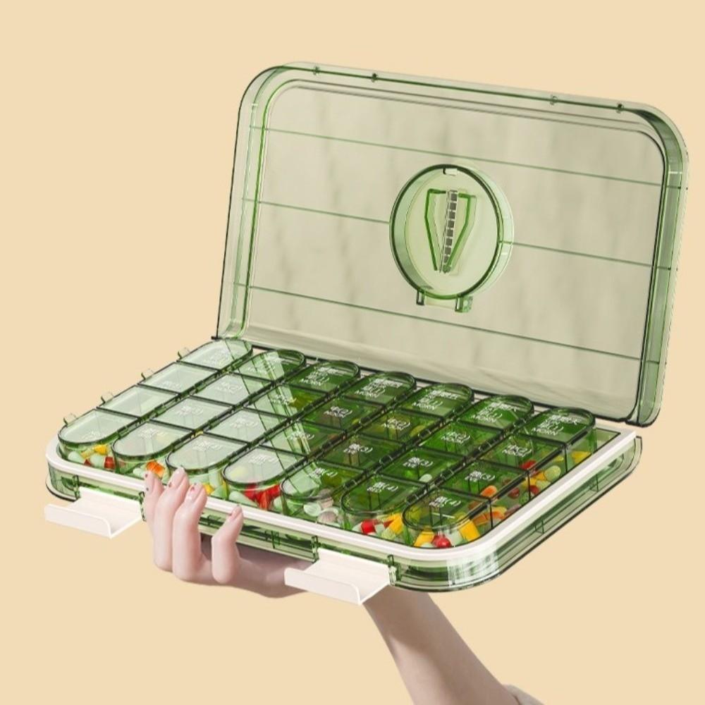 Three Times Day Pill Cutter Box Large Capacity Drug Dispensing Case Vitamin Storage