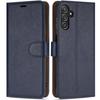 Protective Case - BOOLING - for Samsung Galaxy A14 5G - Leather Effect - Semi-rigid - Navy Blue