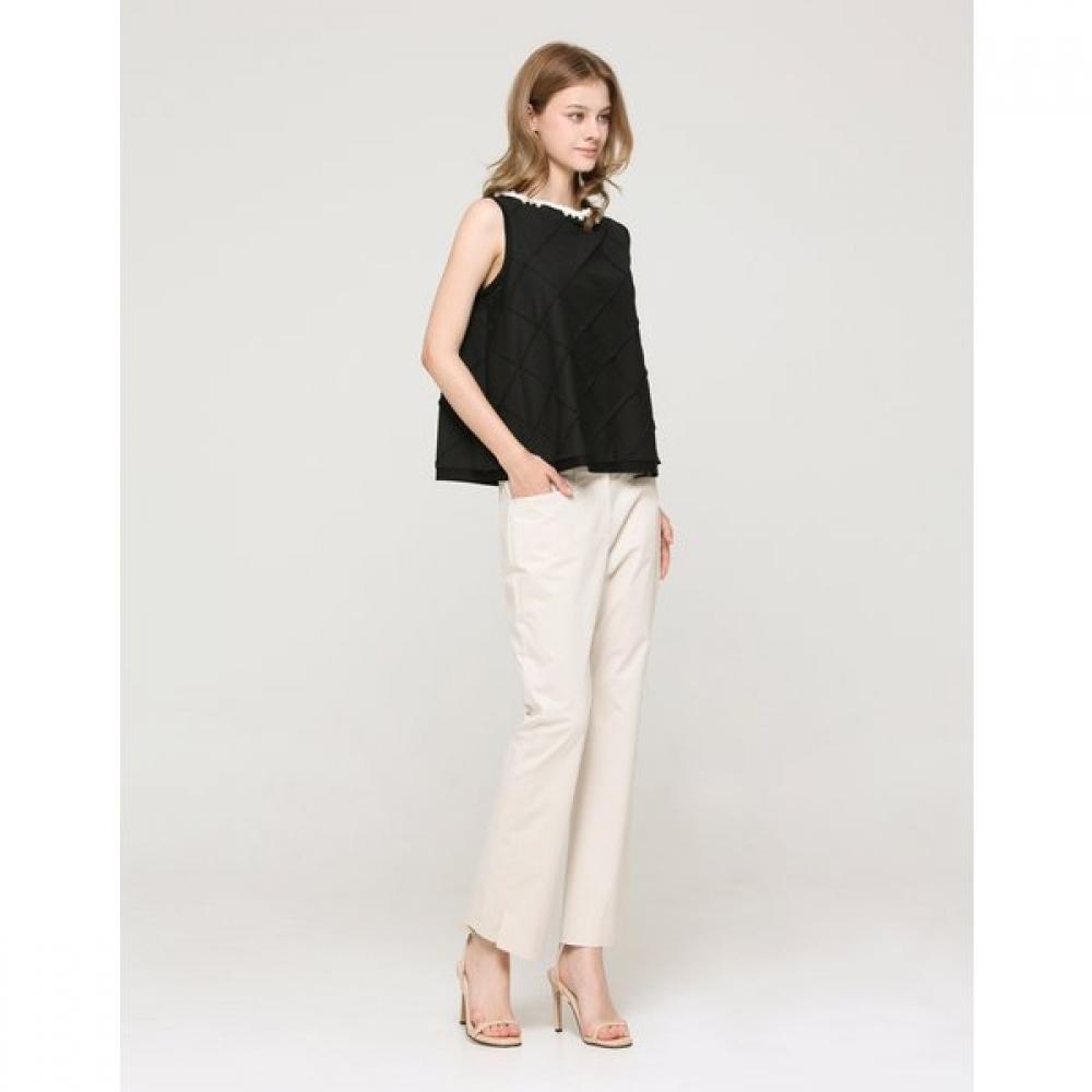 Son Jung Wan Pearl Diamond Shirred Sleeveless Zht6363010