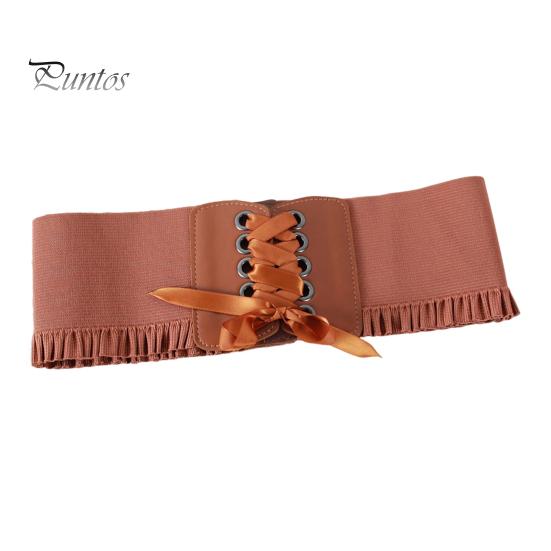 Корсетный пояс для женщин, завязывающийся на шнуровке, широкий эластичный пояс Waspie для платьев, аксессуар для костюма пирата на Хэллоуин