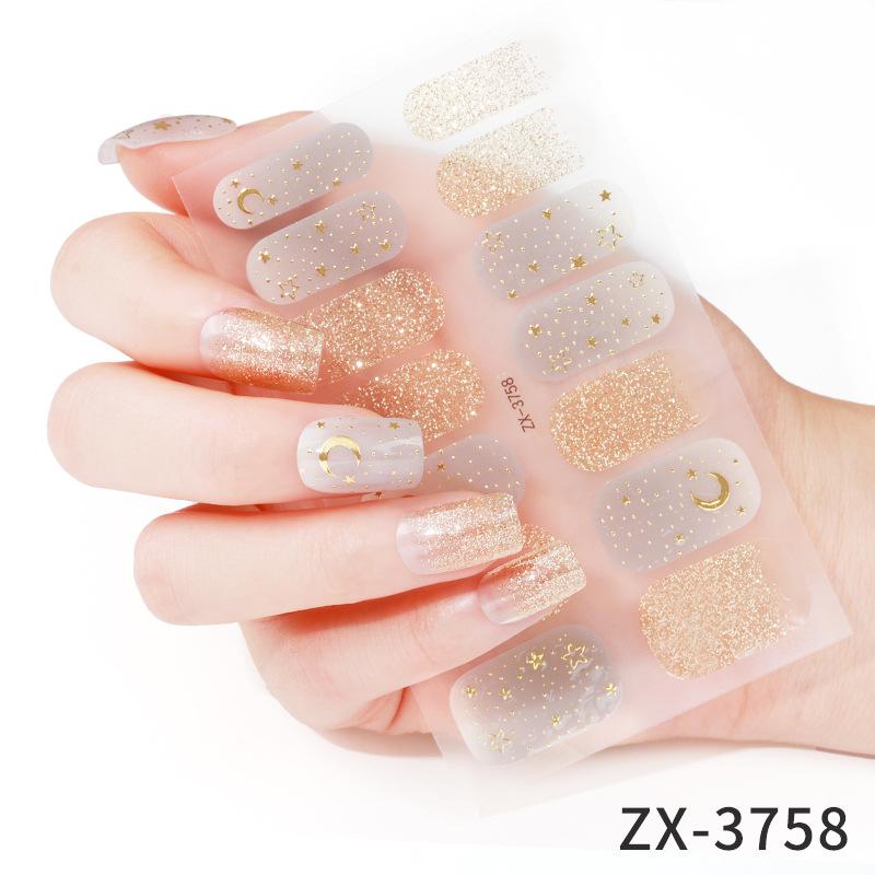 Наклейки для дизайна ногтей 3D Diamond Nail Color Diamond Nail Stickers Японские и корейские маленькие свежие наклейки для дизайна ногтей Водонепроницаемые наклейки для дизайна ногтей