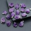 6Pcs, Raw Amethyst Pendant, Irregular Natural Crystal Jewelry for Women & Teens | Spiritual Healing, Anxiety Relief Gifts | Boho 2025 (Viral TikTok)