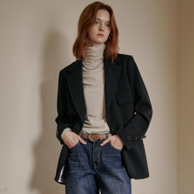 Maxza Single Tailored Jacket Slash Button Flap Pocket Cd03qj304on