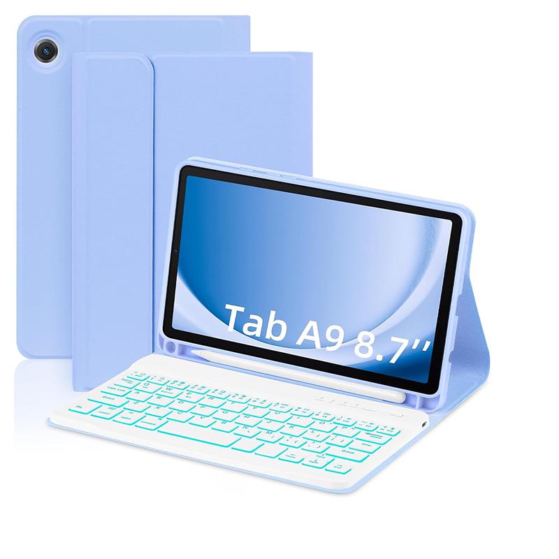 2025 Samsung Tab S 11-дюймовый чехол-клавиатура с подсветкой Bluetooth и съемной магнитной крышкой