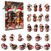 Christmas Advent Calendar Calendar 24 Day Countdown Box with Cat Dog Festival Atmosphere Decor Cow Acrylic Ornaments Festive Tree Hanging
