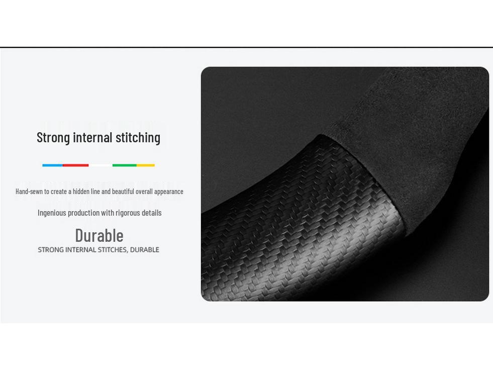 BMW X3 Steering Wheel Cover 2008-2025, Ultra-Thin Carbon Fiber Suede for All Drivers