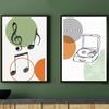 Абстрактный граммофон Минималистичная музыка Скандинавские постеры и принты Современное настенное искусство Холст Живопись Декор Картинки для гостиной
