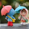 1 шт. Милая пара с зонтом Декор интерьера автомобиля Фигурки Действия Украшения для зеркала заднего вида и приборной панели автомобиля Аксессуары для автомобиля