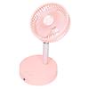 Мини-вентилятор Shake Head, портативный складной телескопический электрический вентилятор для домашнего офиса, на открытом воздухе, розовый