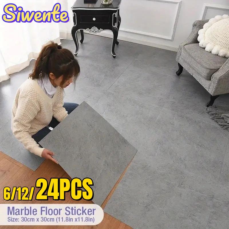 Thick Imitation Marble Self-Adhesive Floor Stickers Wall Tiles Non-Slip Waterproof Vinyl Sticker for Kitchen Bathroom Renovation