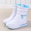 Winter Boots Women Ladys Warm Shoes Snow Boot Inside Mixed Natural Wool Solid Color White