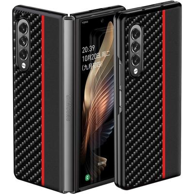 Для Samsung Galaxy Z Fold 3 5g Чехол Z Fold 2 Кожаный чехол из углеродного волокна для Sasmung Galaxy Z Fold3 Полный защитный чехол