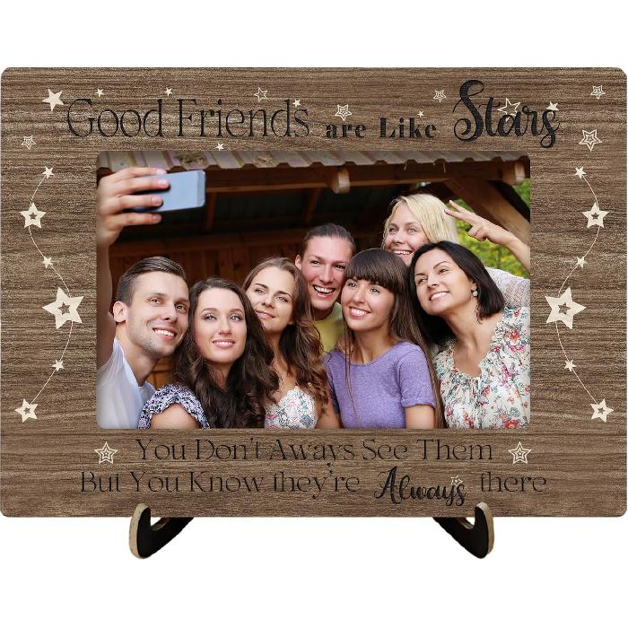Friends Picture Frame 4x6 - Friendship Gifts for Women, Gifts for Best Friend Women, Friendship Gift for Bestie, Thank You Gift for Friends, Friend