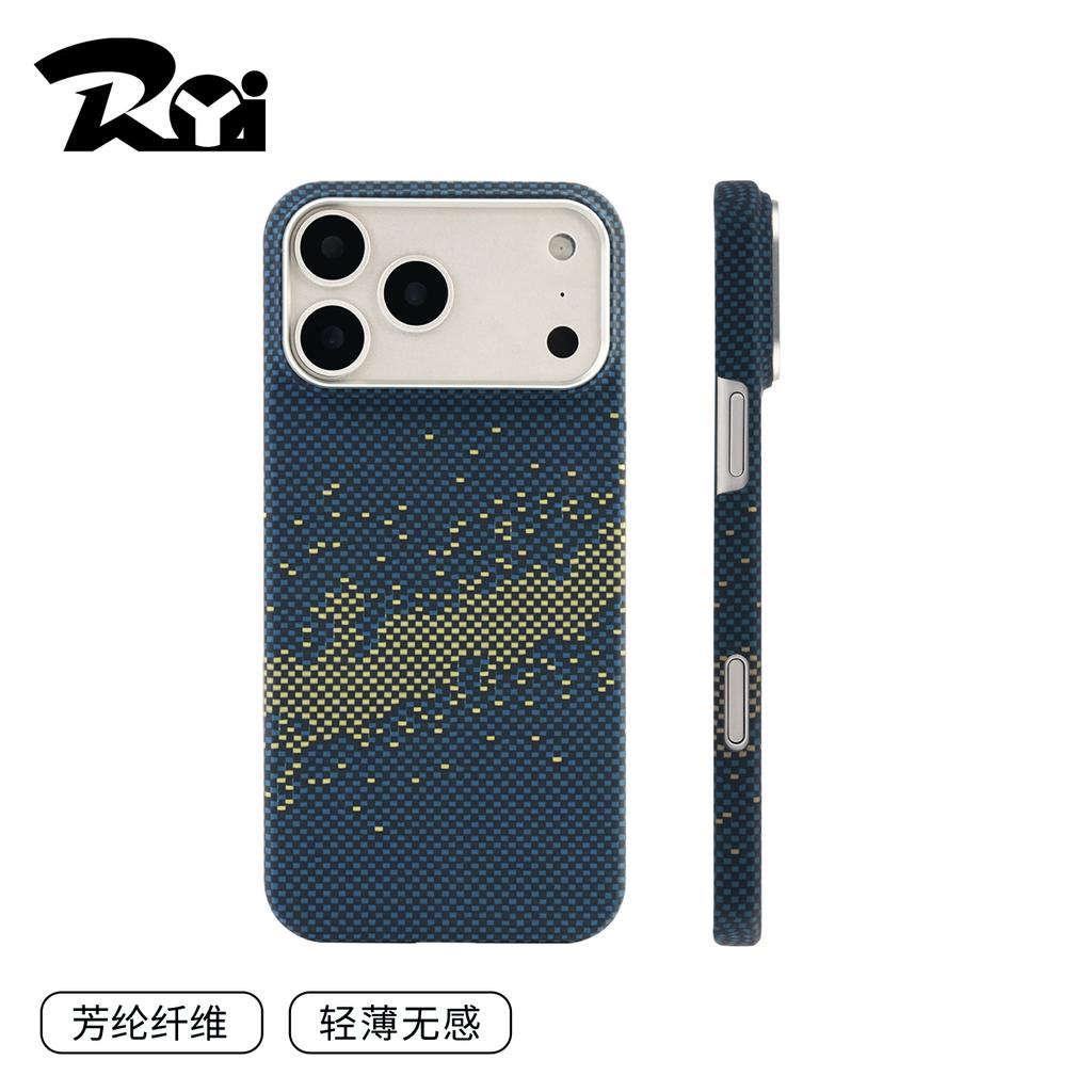 Настоящее арамидное углеродное волокно для iPhone 17 Air 16 pro max 15pro Ультратонкий магнитный чехол Защита от падения Металлическая защита объектива Жесткая крышка