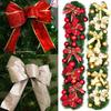 Giltering Christmas Tree Bows 25cm Red Bows Cute Wreaths Xmas Decor