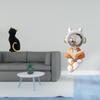 Смоляная фигурка кота Скульптура астронавта Декоративное украшение для гостиной спальни книжной полки стола
