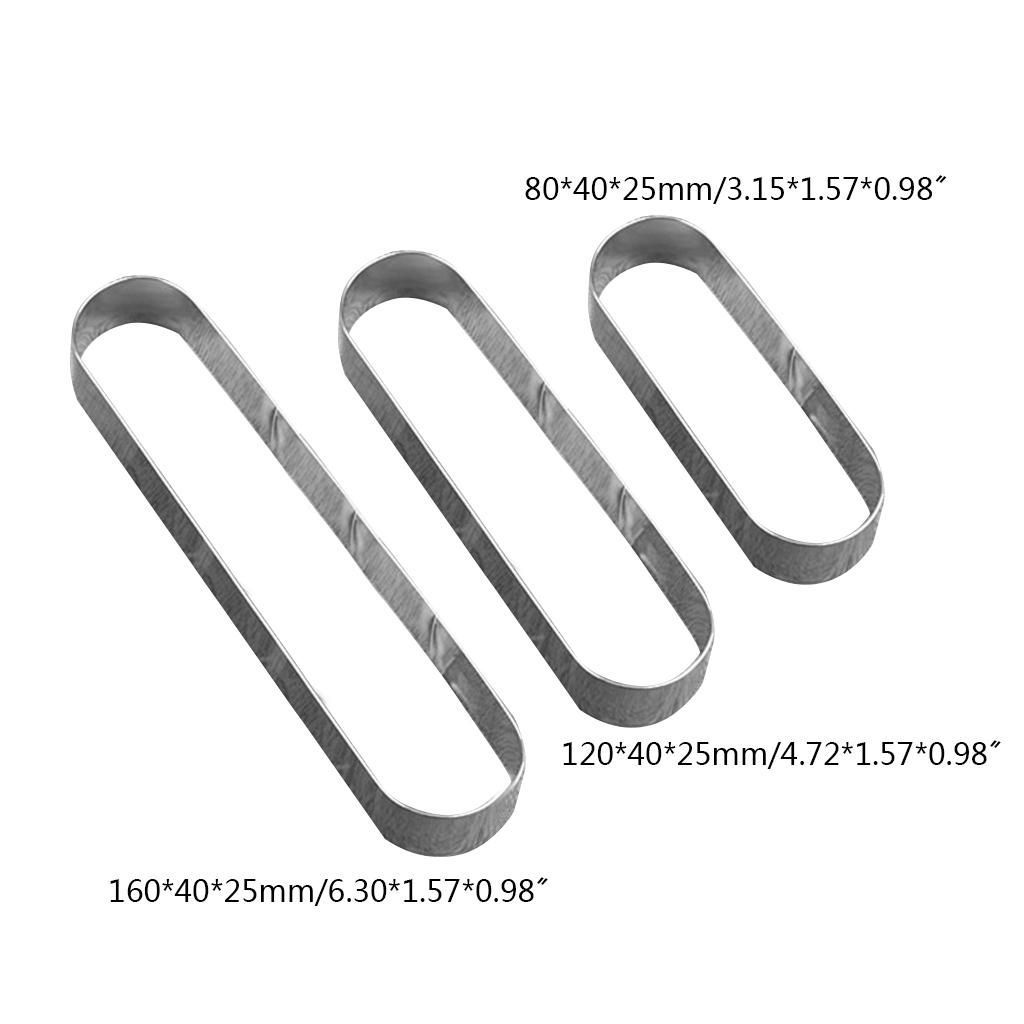 Прямоугольная форма для муссового торта, формочка для печенья из нержавеющей стали, мини-длинная овальная форма для печенья, геометрическая металлическая формочка для печенья