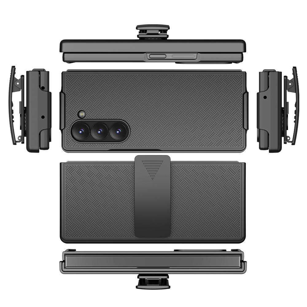 Прочный Чехол-Кожух для Samsung Galaxy Z Fold 6 5 Fold6 Fold5 Fold 4 3 Fold3 Fold4 Жесткий Пластик Держатель с Клипсой для Ремень