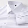 Новые мужские рубашки против морщин с длинным рукавом, приталенные рубашки для платья, социальная блузка для бизнеса, белая рубашка, синяя рубашка