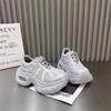 European Station Thick-soled Air Cushion Dad Shoes for Women 2025 Spring and Summer New Breathable Mesh Lace-up Heightening Sports and Leisure Shoes