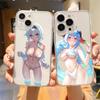 Genshin Impact Sexy Girl Роскошный прозрачный мягкий чехол для телефона iPhone 15 14 13 12 11 Pro Max XS X XR 7 8 Plus противоударный чехол