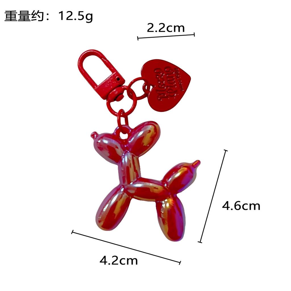 Fashion Keychain Punk Y2K Balloon Dog Keychains for Women Bag Pendant Jewelry Trinket Girl's Car Key Ring Key Chain Accessories