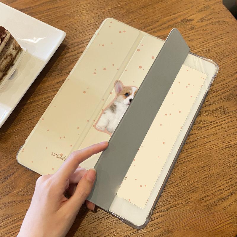 For iPad 10.2 2021/2020/2019 Gen9/8/7 Cute Cats and Dogs Air4/5 10.9 Air 3 10.5 Air2/1 2017/2018 Gen5/6 9.7 Flip Stand Silicone Protective Case Cover