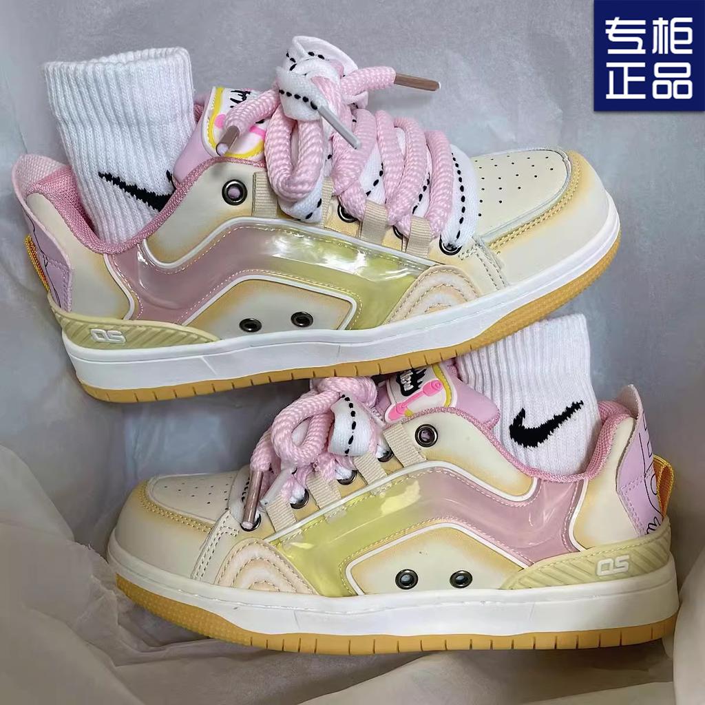 Туфли-мандаринки, новая скейтбордическая обувь, нишевый дизайн, дофаминовая парная повседневная спортивная обувь для мужчин и женщин