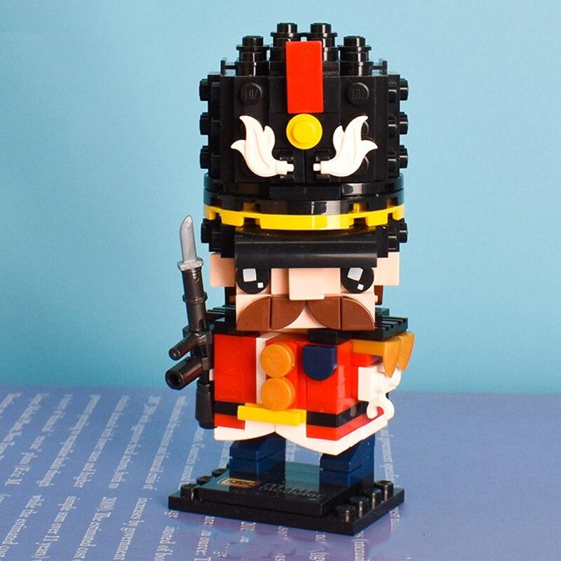 LOZ 1461 армейский солдат королевской гвардии, пистолет, оружие, военная военная 3D модель, мини-блоки «сделай сам», кирпичи, строительная игрушка без коробки