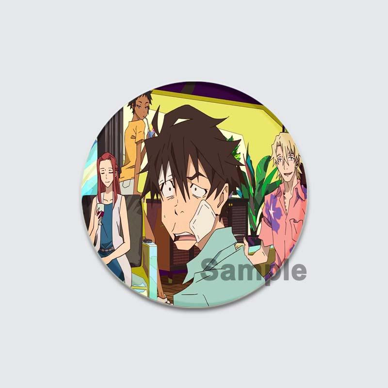 32/44/58mm Great Pretender Pin Round Cartoon Funny Snap-in Brooches for Backpack Cothes Accessories Anime Collection Badge Hat Decoration