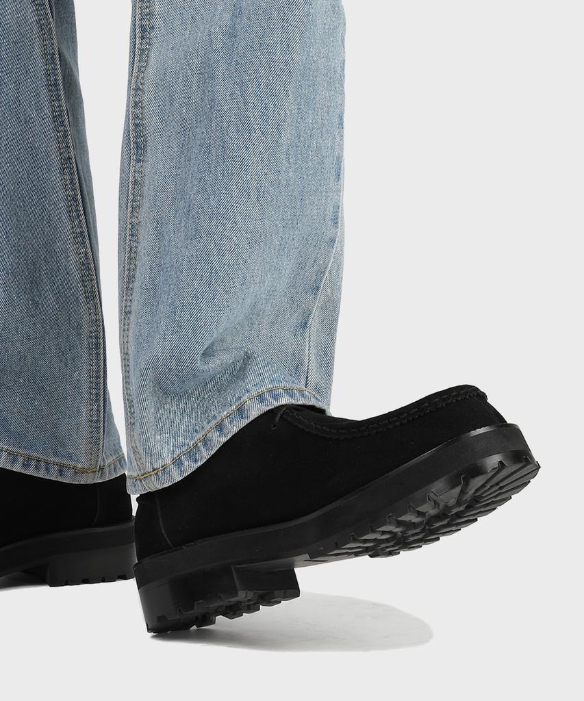 Firenze Atelier [Vibram] Смелая Форма 4,7 см Замшевые Мокасины 9009-Qs [Черный]
