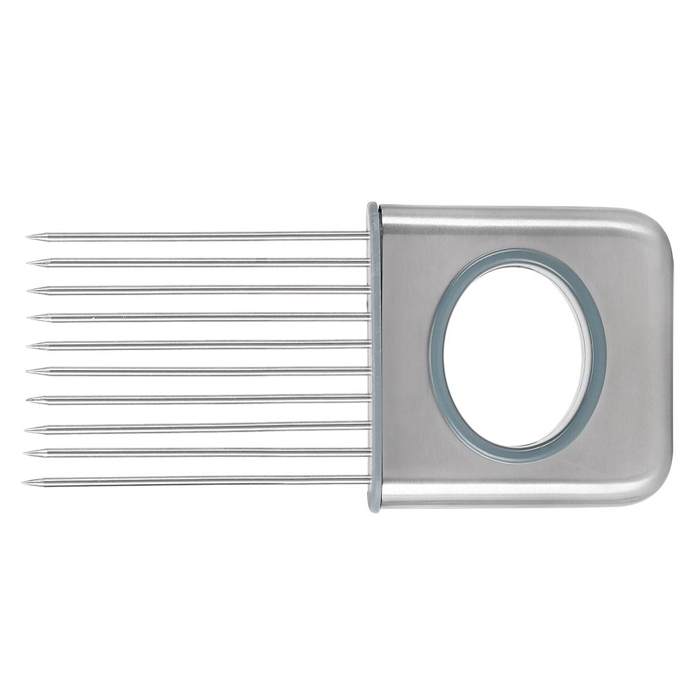Multifunctional Stainless Steel Onion Slicing Holder Onion Neddle Kitchen Slicing Tools