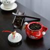 Керамическая чайная банка Lucky Cat, чайный сервиз, чайный сервиз, банка для чая пуэр, портативная мини-чайная банка с уплотнением, аксессуары для домашнего чайного сервиза NLSLASI
