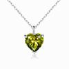 S925 Sterling Silver Love Zircon Necklace Cross-border December Birthstone Ladies Sterling Silver Pendant Necklace