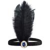 1920 Cosplay Hair Accessories Set For Women Flapper Feather-Headband Pearl Necklace Glove Costume Accessories For Cosplay Party