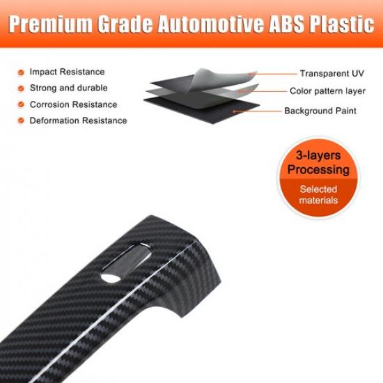 Carbon Fiber ABS Outer Door Handle Sticker Trim For Mazda BT50 +/Isuzu D-MAX