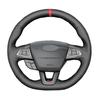 Hand Sewing Car Steering Wheel Cover Wrap For Ford Focus (RS | ST | ST-Line) 2015-2018 Kuga (ST-Line) Ecosport (ST-Line)