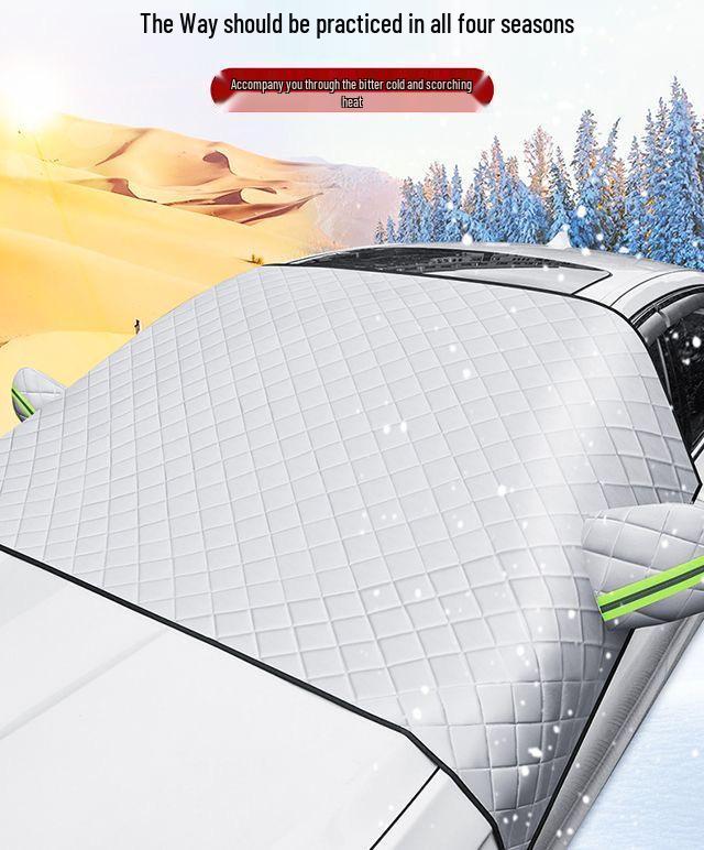 Universal Magnetic Sunshade: Thickened, Snowproof, Anti-Freeze, Light-Blocking Car Cover for Front Windshield