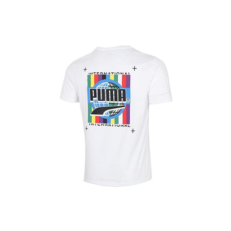 PUMA Graffiti Photo Print Short Sleeve T-Shirt 'White Blue Red' Men's 531307-02