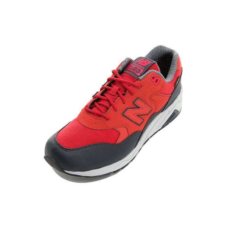 New Balance Nb 580 Круглый носок Шнуровка Ткань Низкий верх Повседневные Кроссовки для бега Унисекс кроссовки Красный MRT580XR