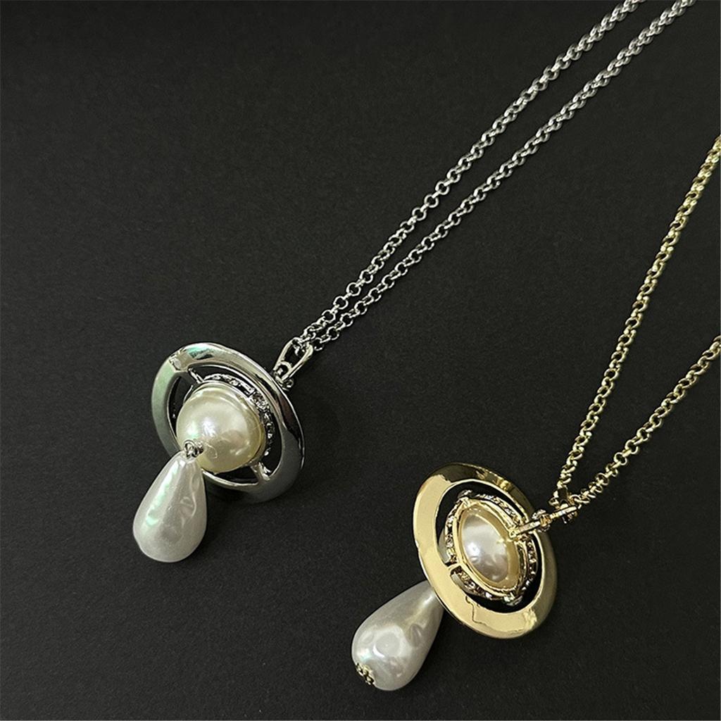 Tooxika Преувеличенное трехмерное ожерелье-подвеска в стиле барокко с жемчугом в форме капли воды, легкая роскошь, темперамент, цепочка-джемпер для женщин