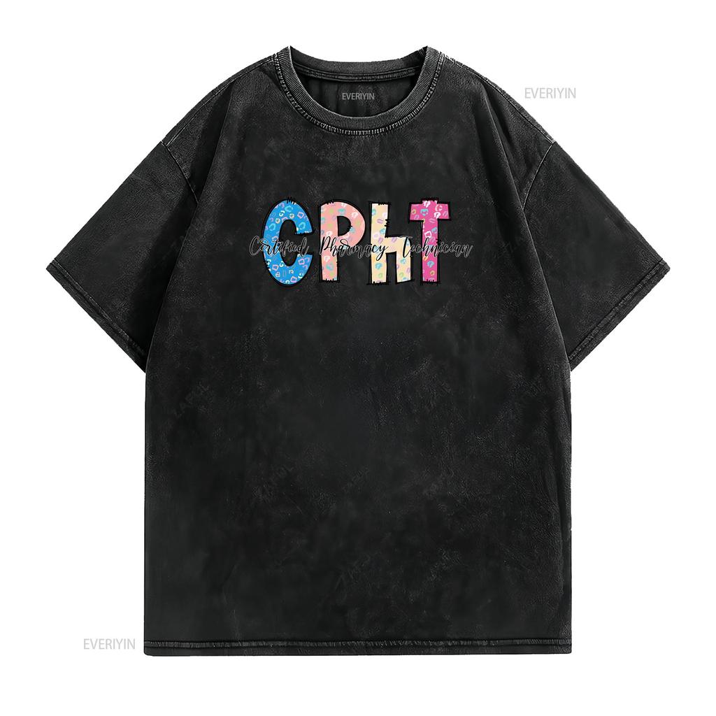 Футболка с сертификатом аптечного техника CPhT, милый техник, смешной фармацевт, винтажный, стиранный, мужская, с графикой, топ для повседневной носки, повседневный
